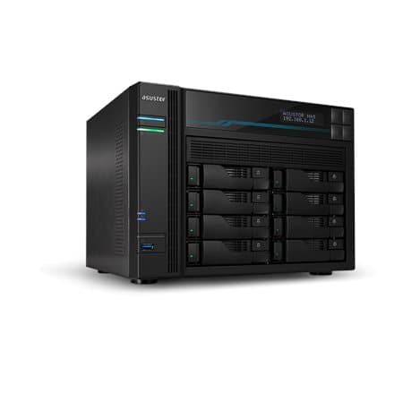 Asustor 8 Bay NAS,Intel ATOM C3538 Quad-Core, 8GB DDR4 "AS6508T" Svart