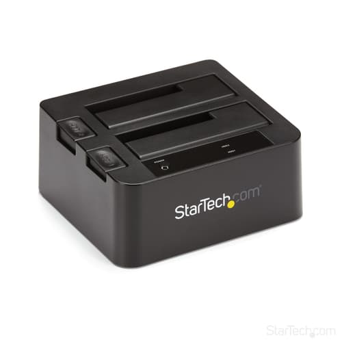 StarTech.com Dual-Bay USB 3.1 to SATA Hard Drive Docking Station, USB 3.1 (10 Gbps) Hard Drive Dock, External 2.53.5 SATA IIIIII, SSDHDD Docking Stati