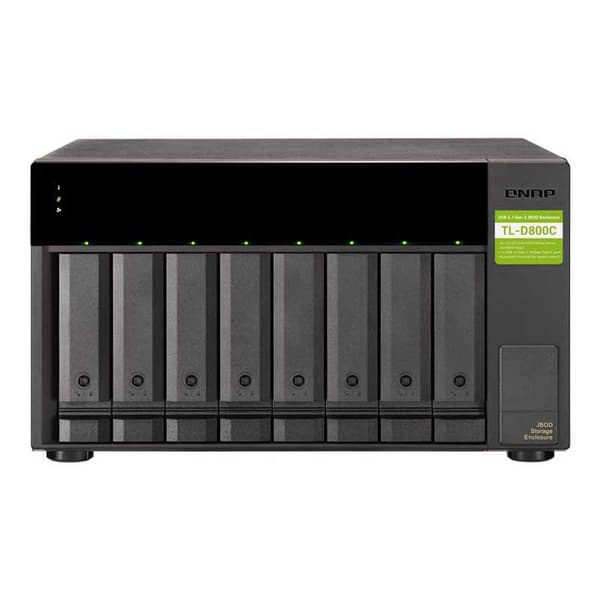 Qnap Nas Tl-d800c Sort Sort, Grå