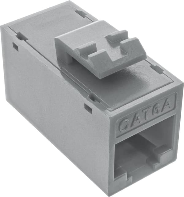 Pakke med 8 InLine® Keystone RJ45 fatning/fatning, uskærmet, Cat.6A, grå