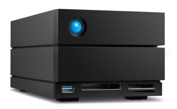 LaCie 2big Dock STLG48000400 - Harddiskarray - 48 TB - 2 brønner (SATA-600) - HDD 24 TB x 2 - Thunderbolt 4, USB 3.2 Gen 2 (ekstern) - med 5-års Resc
