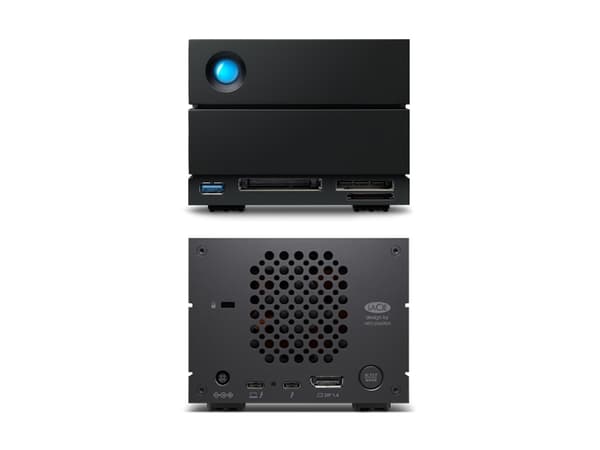LaCie 2big Dock STLG48000400 - Harddiskarray - 48 TB - 2 brønner (SATA-600) - HDD 24 TB x 2 - Thunderbolt 4, USB 3.2 Gen 2 (ekstern) - med 5-års Resc