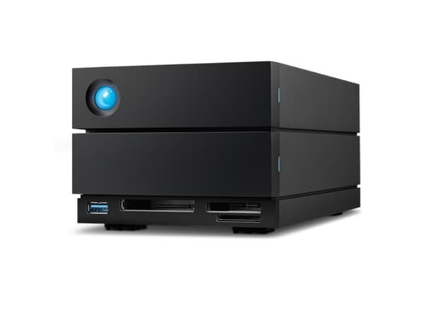 LaCie 2big Dock STLG48000400 - Harddiskarray - 48 TB - 2 brønner (SATA-600) - HDD 24 TB x 2 - Thunderbolt 4, USB 3.2 Gen 2 (ekstern) - med 5-års Resc