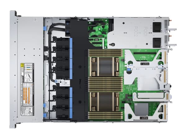 Dell PowerEdge R450 - palvelin - telineasennettava - 1U - 2-tie - 1 x Xeon Silver 4314 / enintään 3,4 GHz - RAM 32 GB - SAS - hot-swap 2,5" -paikka(t