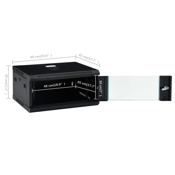 Væghængt netværksskab 4U 19" IP20 600x450x285 mm - Netværksskab - Netværksskabe - Home & Living