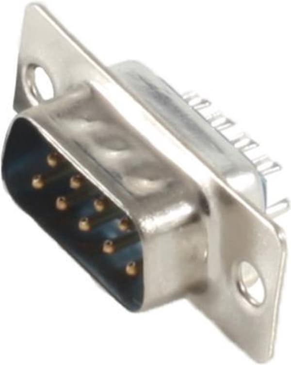 Seriel RS232-stik 9-benet SUB-D (m) / lodde