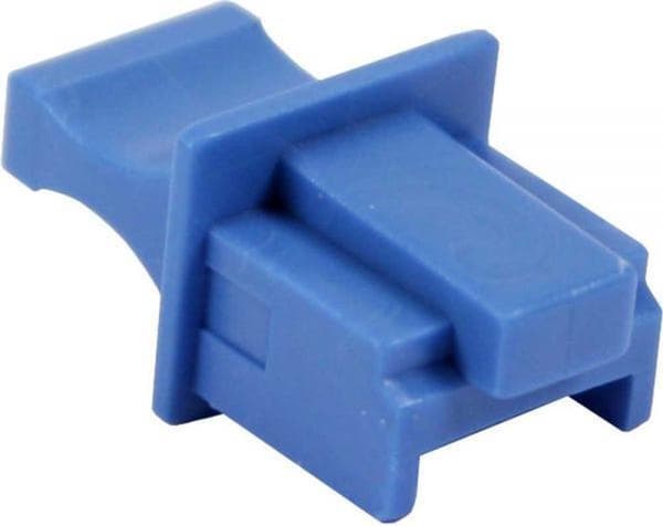 RJ45 (m) afslutningsdæksel til RJ45 (f) port - pr stk / blå