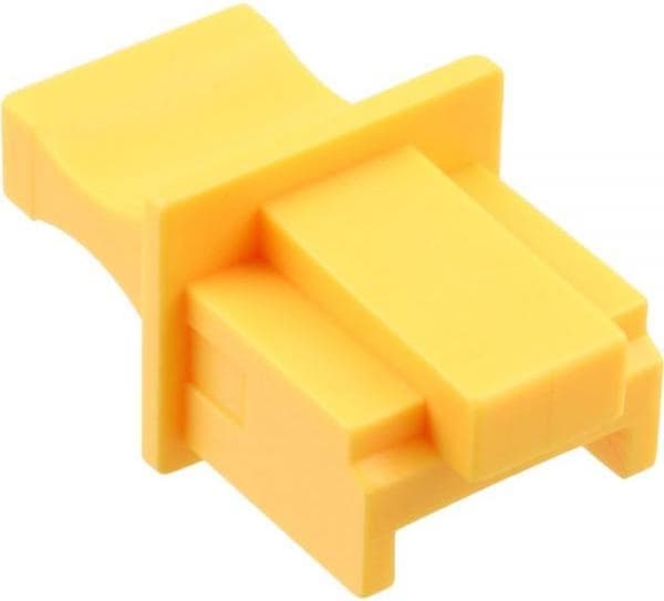 RJ45 (m) afslutningsdæksel til RJ45 (f) port - pr. stk / gul