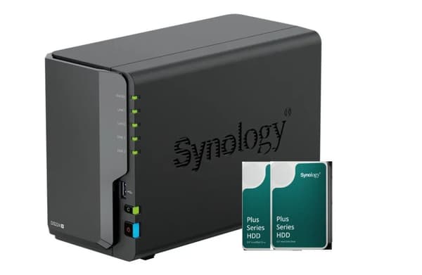 Bundle: SYNOLOGY DS224+ Including 2 x HAT3300-4TB Total 8TB