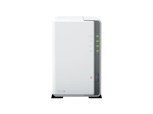 Synology DS223j /16T | 2-bay NAS-server i ie med 16TB total lagring, Tower