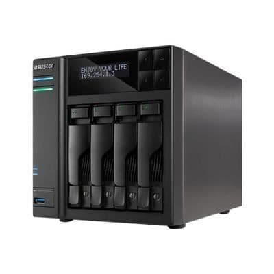 ASUSTOR - Storage Server (NAS) - AS7004T - 4 fack - Bar fodral Svart