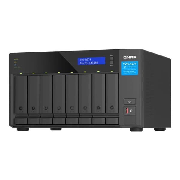 NAS - QNAP - 8-facks QuTS Hero - Intel C i5-12400 - 6 kärnor - 8 expansionsfack Svart