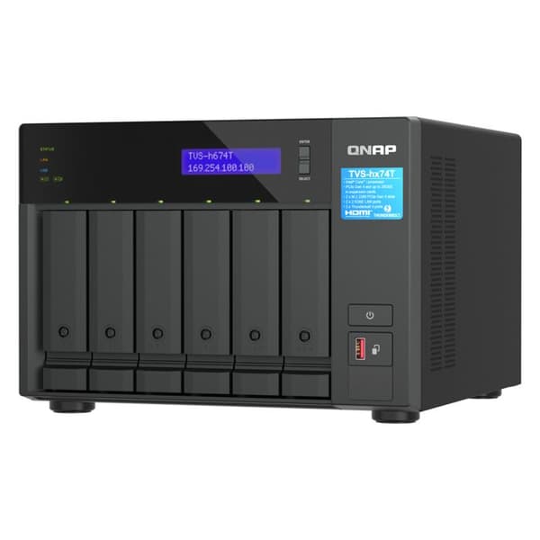 6-fack QuTS hero NAS i512400 6c/12-tråd