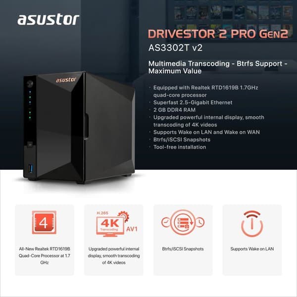 Asustor Drivestor 2 Pro Gen2 A