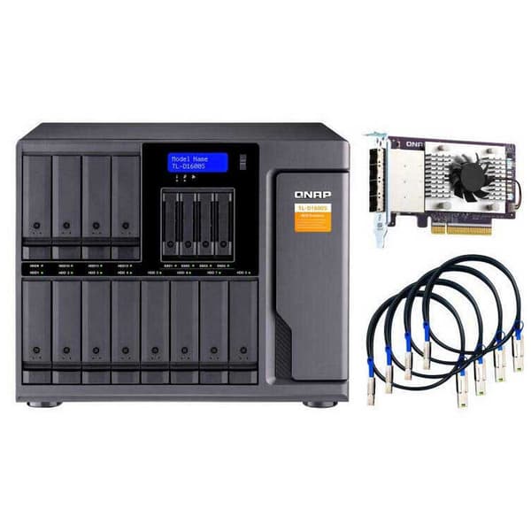 Qnap Tl-d1600s Nätverks-nas-hårddisk Svart, Grå