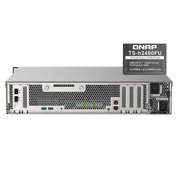 Qnap Ts-h2490fu-7302p-128g Nätverks-nas-hårddisk