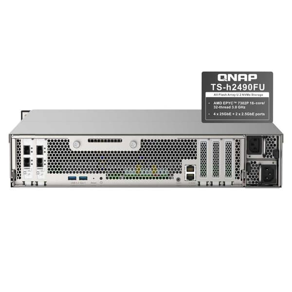 Qnap Ts-h2490fu-7302p-128g Nätverks-nas-hårddisk