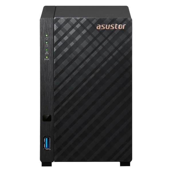 AS1102T NAS 2 BAY SATA 1.4GHZ QUADCORE 1GB 1LAN 2.5GBE USB3.2 ASUSTO Svart