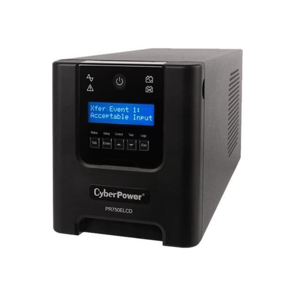 CyberPower Professional Tower Series PR750ELCD extern växelriktare - 675W - 750VA - RS-232, USB Svart