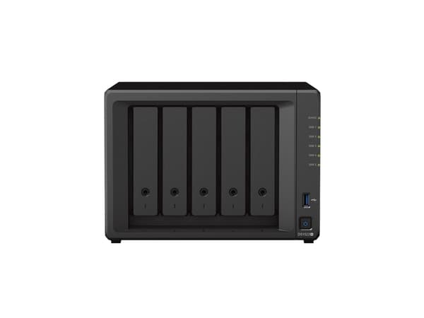 Synology DiskStation DS1522+, NAS, Tower, AMD Embedded R-Series SoC, R1600, Musta musta