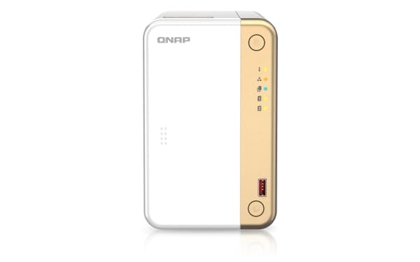 QNAP TS-262, NAS, torn, Intel® Celeron®, N4505, 16 TB, guld, vit
