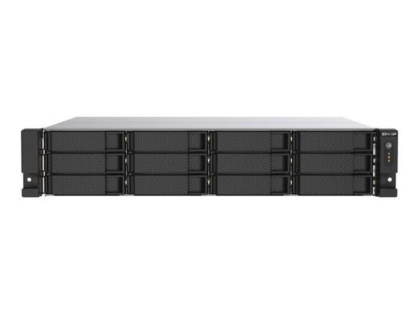 QNAP TS-1273AU-RP-8G 12-fack 12-fack rackmonterad NAS AMD Ryzen V1000 series V1500B 4C/8T 2.2GHz 8GB DDR4 RAM 2x2.5GbE LAN tillval