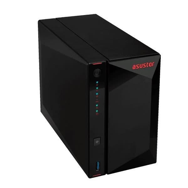 NAS-server - Asustor - Nimbustor 2 AS5202T - Celeron Quad Core J4005 - 2 GB RAM - 2 fackar