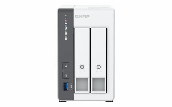 QNAP TS-216G 16TB WD Red Plus NAS-bunt NAS inkl. 2x 8TB WD Red Plus 3,5 tommers SATA-harddisk Hvit
