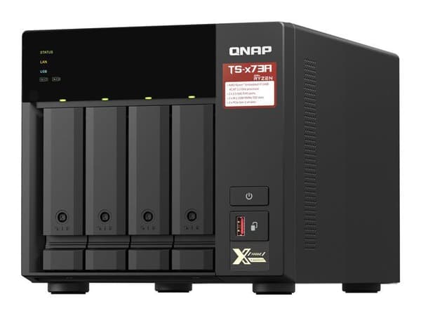 Lagringsserver (NAS) - QNAP - TS-473A-8G - 2,5 GbE AMD Ryzen fyrkärnig