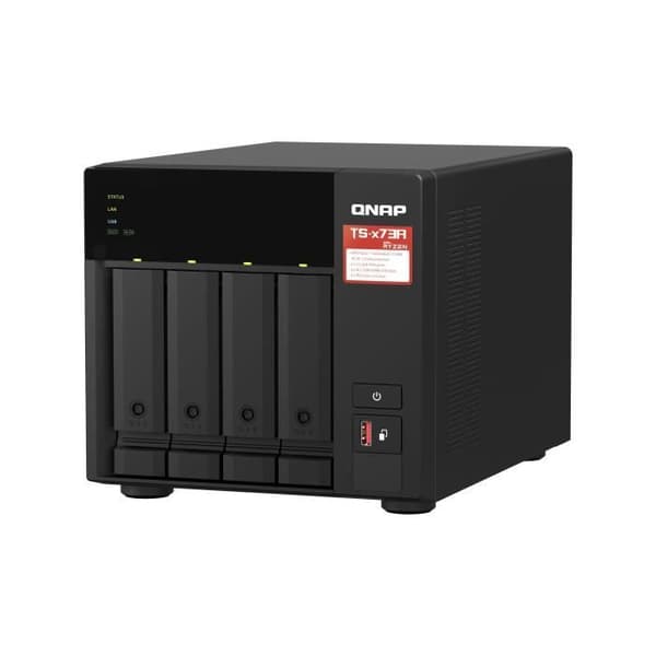 Lagringsserver (NAS) - QNAP - TS-473A-8G - 2,5 GbE AMD Ryzen fyrkärnig