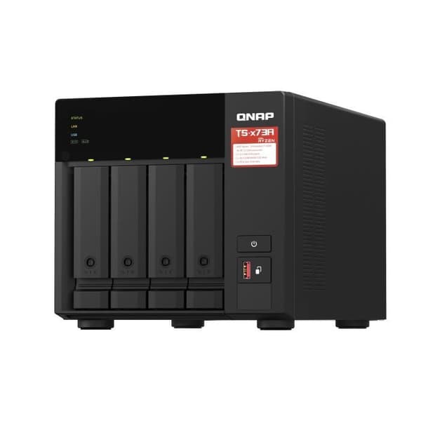 Lagringsserver (NAS) - QNAP - TS-473A-8G - 2,5 GbE AMD Ryzen fyrkärnig