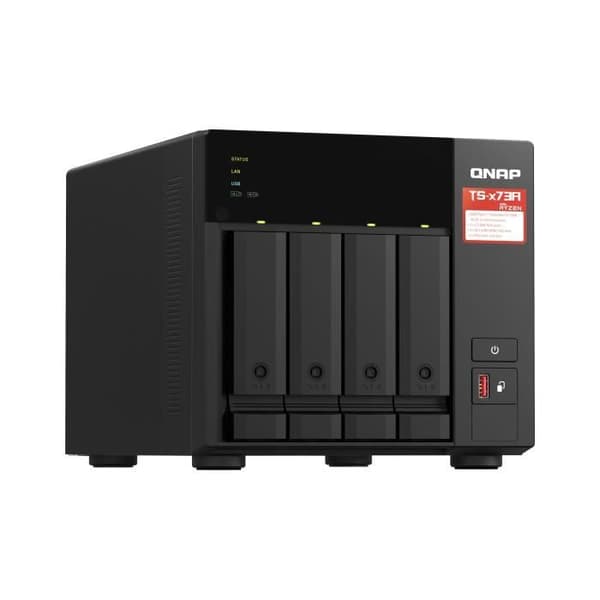 Lagringsserver (NAS) - QNAP - TS-473A-8G - 2,5 GbE AMD Ryzen fyrkärnig