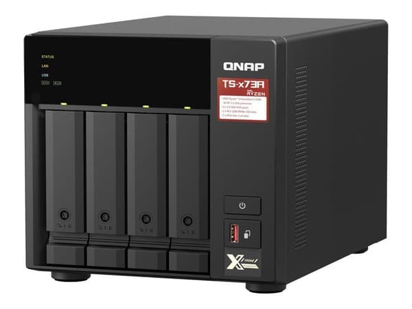 Lagringsserver (NAS) - QNAP - TS-473A-8G - 2,5 GbE AMD Ryzen fyrkärnig