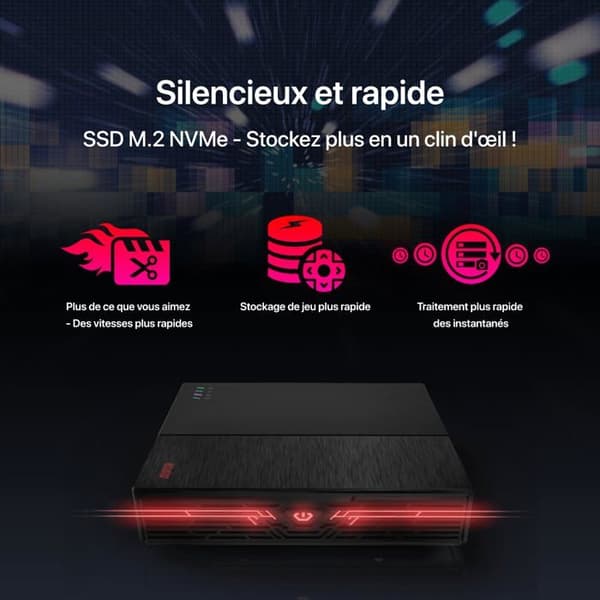 NAS-server - ASUSTOR - FLASHSTOR 12 FS6712X - 12 M.2 NVMe-fack - 4 kärnor - 4 GB RAM DDR4