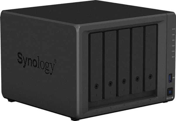 Synology DiskStation DS1522+, NAS, Tower, AMD Embedded R-Series SoC, R1600, 8 GB, DDR4 Sort