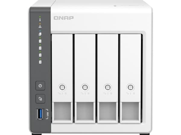 QNAP TS-433, NAS, Tower, Arm, Cortex-A55, 4 GB, 0 TB