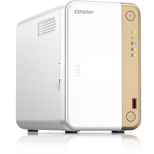 Qnap TS-262-4G NAS-server / 2-fack NAS Intel 2-kärnig + 4G RAM Guld, Vit