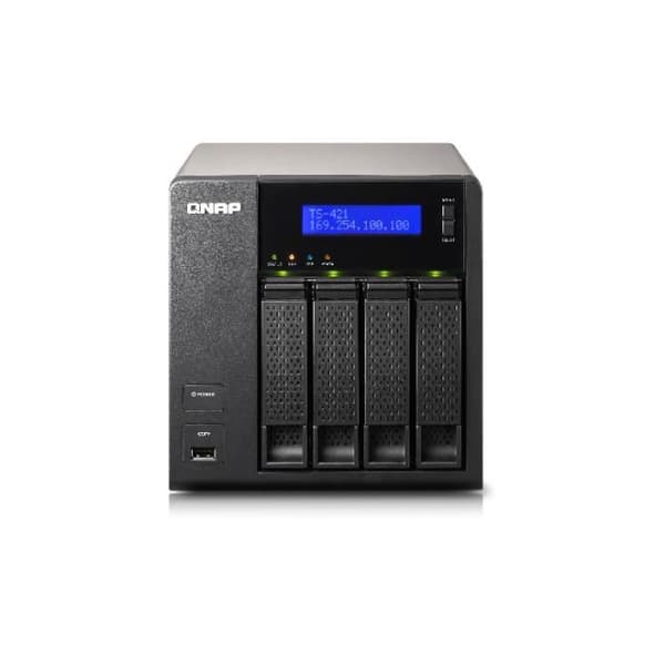 QNAP TS-421, 24000 Go, Hårddisk, Hårddisk, SSD, Serie ATA II, 6000 Go, 2.5-3.5"