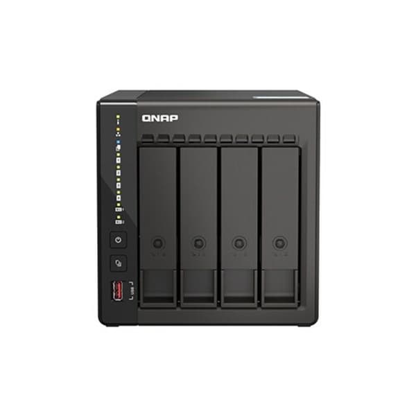 NAS-server - Qnap - TS-453E-8G - 4 fack - 8 GB RAM - 2.5GbE Svart