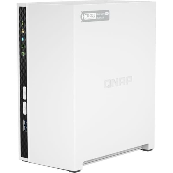 Lagringsserver (NAS) - QNAP - TS-233 - Quad-core ARM Cortex A55 med integrerad NPU