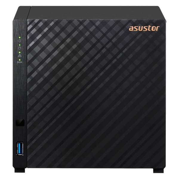 NAS-server - ASUSTOR - AS1104T - 4 fack - Gigabit Ethernet - Realtek RTD1296 1.4GHz Svart