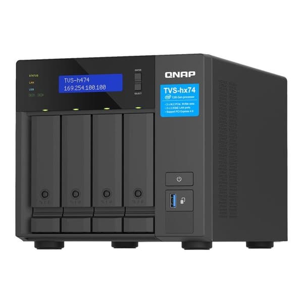 QNAP TVS-H474 - NAS-server Svart