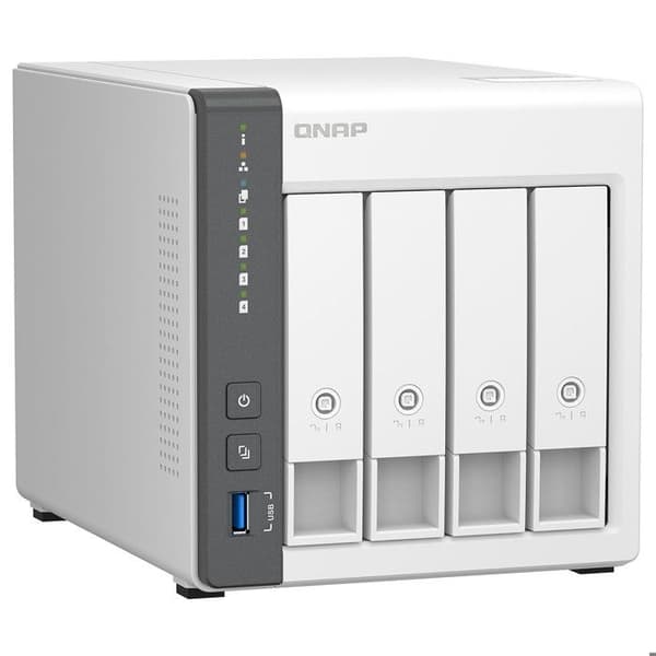 Lagringsserver (NAS) - QNAP - TS-433 - personlig fyrkärnig ARM CORTEX A55 med integrerad NPU Vit