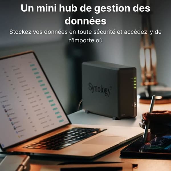 NAS-server - SYNOLOGY - DS124 - 1 fack - Gigabit Ethernet - 1 GB RAM