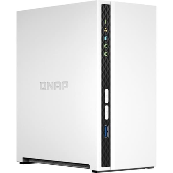 Lagringsserver (NAS) - QNAP - TS-233 - Quad-core ARM Cortex A55 med integrerad NPU Vit