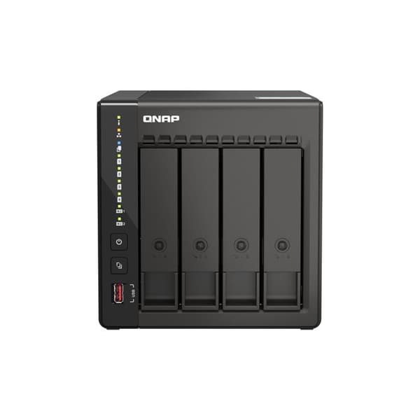 NAS-server - Qnap - TS-453E-8G - 4 fack - 8 GB RAM - 2.5GbE Svart