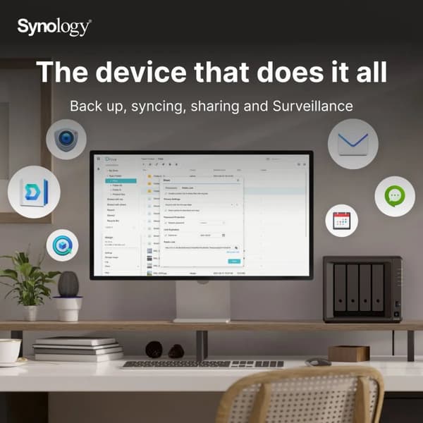 SYNOLOGY DS925+ NAS-Server 4-Bay 4GB DDR,SATA,RJ-45,USB3.2