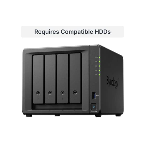 SYNOLOGY DS925+ NAS-Server 4-Bay 4GB DDR,SATA,RJ-45,USB3.2