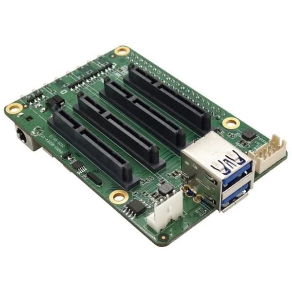 SATA HAT Quad expansionsmodul - Allnet - Raspberry Pi - 4 fack - USB PD/QC strömförsörjning - USB3
