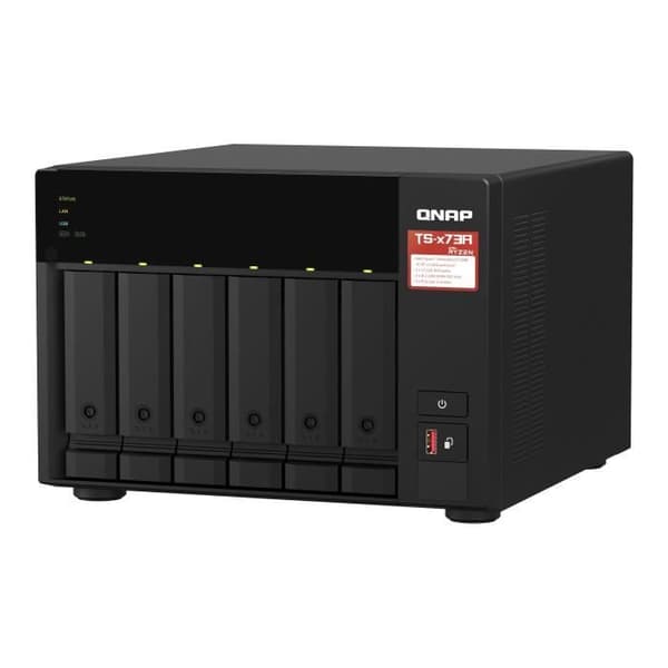 Lagringsserver (NAS) - QNAP - TS-673A-8G - AMD Ryzen fyrkärnig 2,5 GbE-processor
